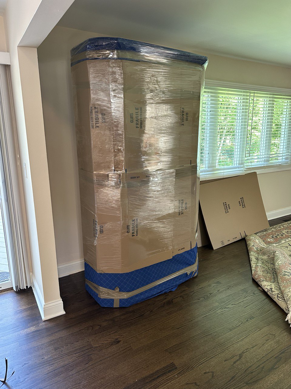 LifeTime Movers china cabinet wrapping